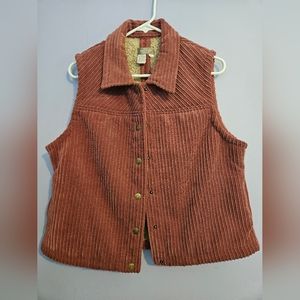 Corduroy Fleece Lined Vest